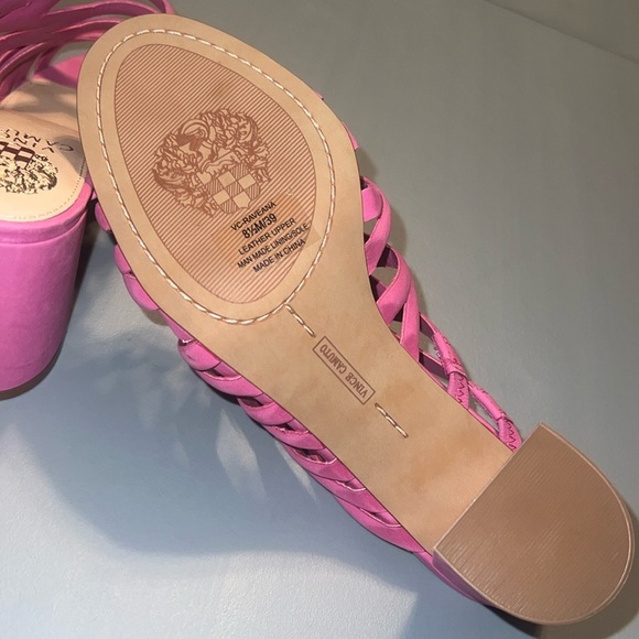 Vince Camuto Slide Hot Pink Sandals VC-Raveana Size 8 1/2 - Picture 6 of 7